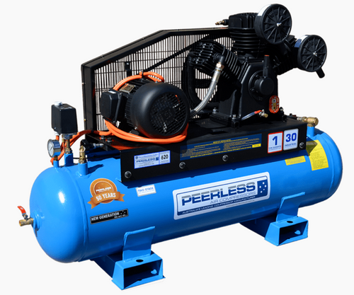 PEERLESS PHP30 Three Phase Air Compressor Fatboy: Belt Drive, 5.5HP, 620LPM - for High Pressure