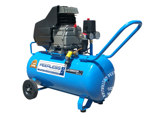 PEERLESS PD12 Single Phase Air Compressor: Direct Drive, 10Amp, 2.5HP, 175LPM