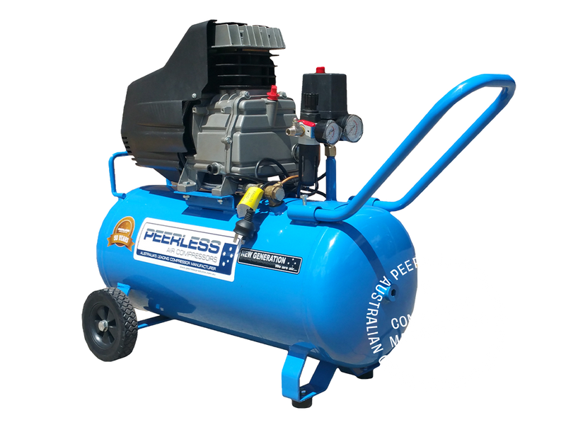 PEERLESS PD12 Single Phase Air Compressor: Direct Drive, 10Amp, 2.5HP, 175LPM