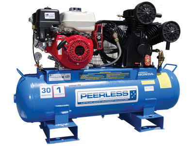 PEERLESS PHP30 Petrol Air Compressor: Belt Drive, Honda GX270, 620LPM - for High Pressure