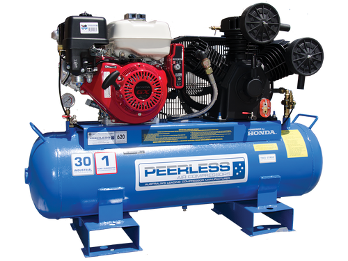 PEERLESS PHP30 Petrol Air Compressor: Belt Drive, Honda GX270, 620LPM - for High Pressure