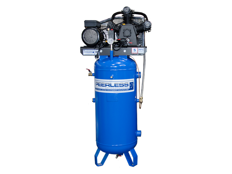 PEERLESS PHP15 Single Phase Air Compressor: Belt Drive, 15Amp, 3.5HP, 300LPM - for High Pressure