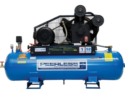 PEERLESS PHP52 Three Phase Air Compressor: Belt Drive, 10HP, 990LPM - for High Pressure