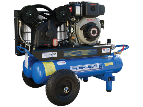 PEERLESS PV25 Diesel Air Compressor: Belt Drive, Yanmar L70, 545LPM