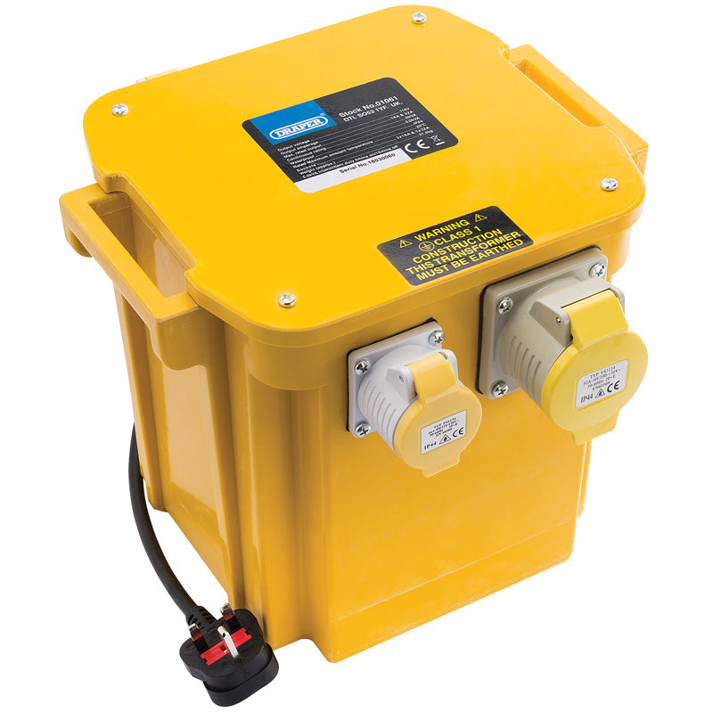 Draper Tools 5VA 230V to 110V Portable Site Transformer DRA01061