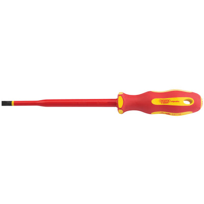 Draper Tools Ergo Plus® Slimline Plain Slot VDE Screwdriver (6.5mm x 150mm) DRA02162