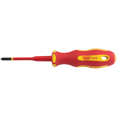 Draper Tools Ergo Plus® Slimline PZ Type VDE Screwdriver (No:1 x 80mm) DRA02165