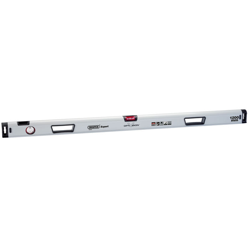 Draper Tools 1200mm Opti-Vision™ Box Section Ergo-Grip™ Levels with Dual Vials DRA02322