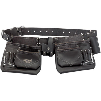 Draper Tools Oil-Tanned leather Double Pouch Tool Belt DRA03138