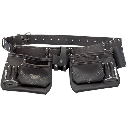 Draper Tools Oil-Tanned leather Double Pouch Tool Belt DRA03138