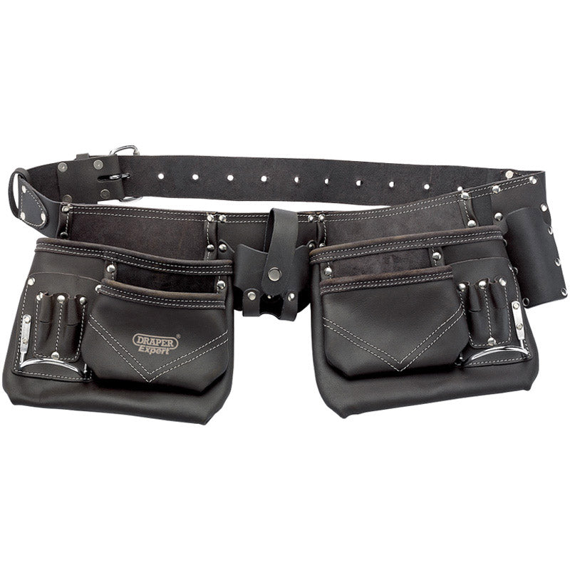 Draper Tools Oil-Tanned leather Double Pouch Tool Belt DRA03138
