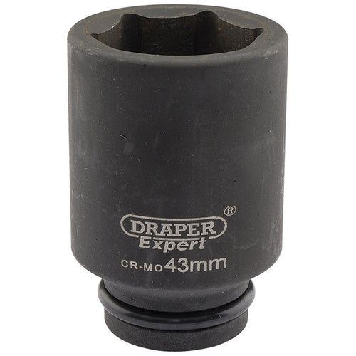 Draper Tools Expert 43mm 3/4 Square Drive Hi-Torq® 6 Point Deep Impact Socket DRA05074