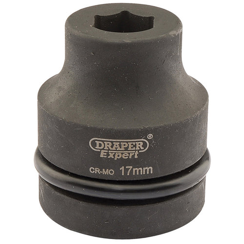 Draper Tools Expert 17mm 1 Square Drive Hi-Torq® 6 Point Impact Socket DRA05098
