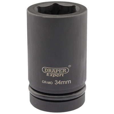 Draper Tools Expert 34mm 1 Square Drive Hi-Torq® 6 Point Deep Impact Socket DRA05148