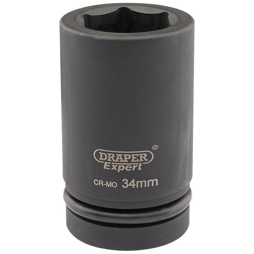 Draper Tools Expert 34mm 1 Square Drive Hi-Torq® 6 Point Deep Impact Socket DRA05148