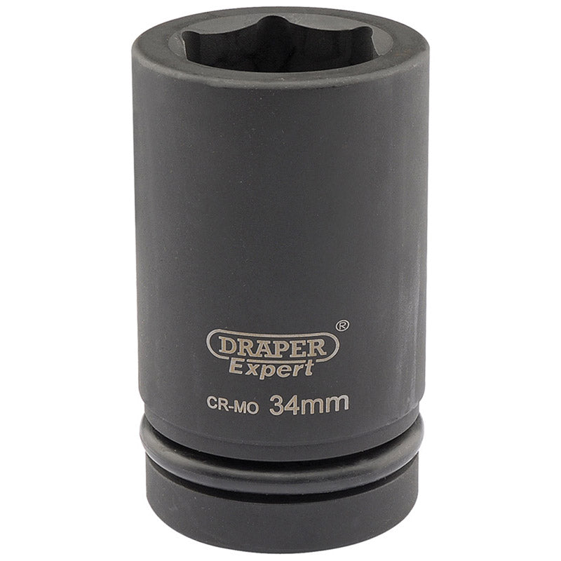 Draper Tools Expert 34mm 1 Square Drive Hi-Torq® 6 Point Deep Impact Socket DRA05148