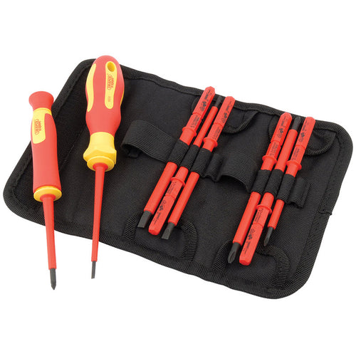 Draper Tools Ergo Plus® VDE Screwdriver Set with Interchangeable Blades (10 Piece) DRA05721