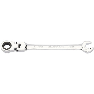 Draper Tools Metric Combination Spanner with Flexible Head and Double Ratcheting Features (10mm) DRA06854