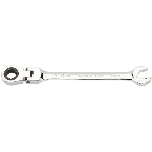 Draper Tools Metric Combination Spanner with Flexible Head and Double Ratcheting Features (10mm) DRA06854