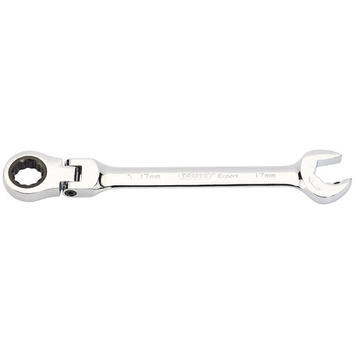 Draper Tools Metric Combination Spanner with Flexible Head and Double Ratcheting Features (17mm) DRA06862