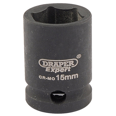 Draper Tools Expert 15mm 3/8 Square Drive Hi-Torq® 6 Point Impact Socket DRA06875