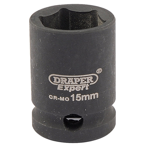 Draper Tools Expert 15mm 3/8 Square Drive Hi-Torq® 6 Point Impact Socket DRA06875
