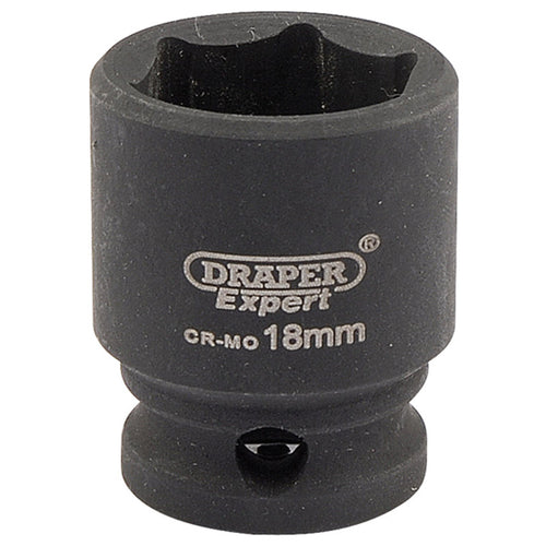 Draper Tools Expert 18mm 3/8 Square Drive Hi-Torq® 6 Point Impact Socket DRA06878
