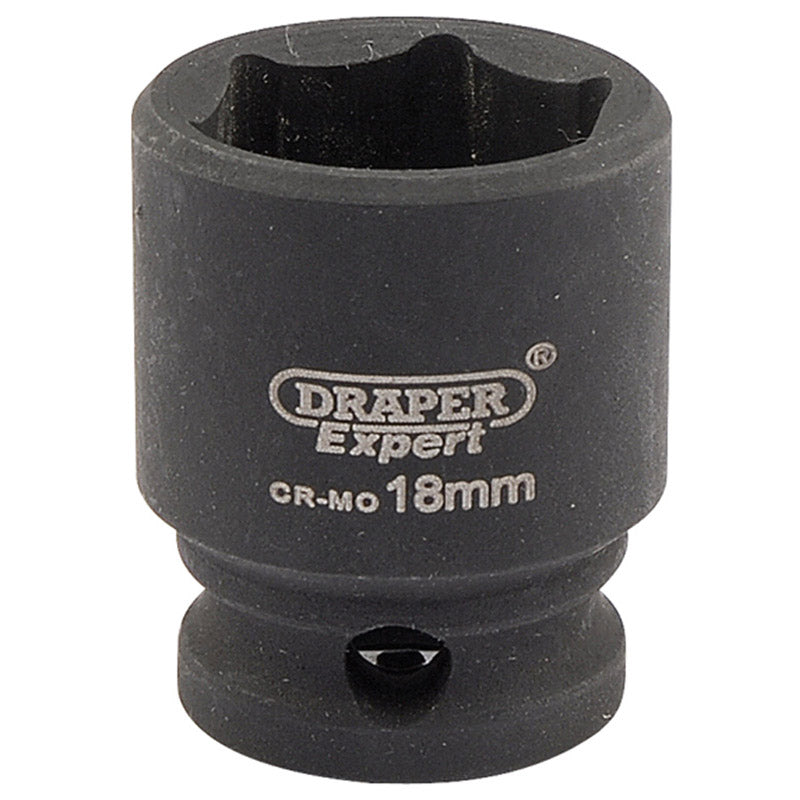 Draper Tools Expert 18mm 3/8 Square Drive Hi-Torq® 6 Point Impact Socket DRA06878