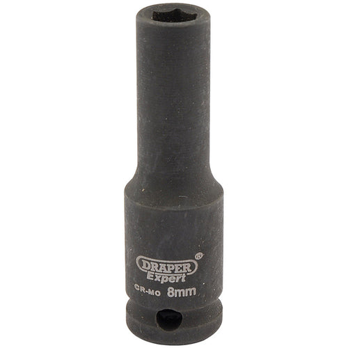 Draper Tools Expert 8mm 3/8 Square Drive Hi-Torq® 6 Point Deep Impact Socket DRA06881