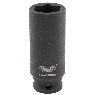 Draper Tools Expert 18mm 3/8 Square Drive Hi-Torq® 6 Point Deep Impact Socket DRA06891