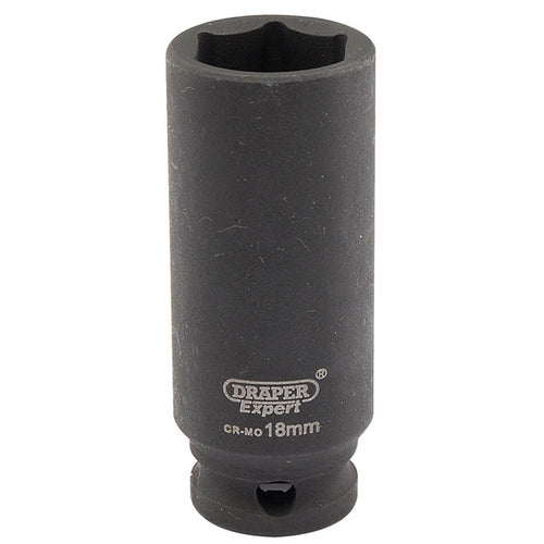 Draper Tools Expert 18mm 3/8 Square Drive Hi-Torq® 6 Point Deep Impact Socket DRA06891