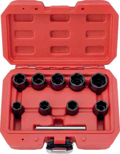 PK Tools 10pc 3/8in Drive Spiral Twist Socket Set - PT10381