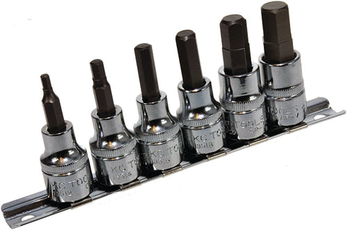 KC TOOLS 3/8  DRIVE IN HEX SOCKET SET KC10190