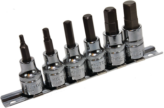 KC TOOLS 3/8  DRIVE IN HEX SOCKET SET KC10190