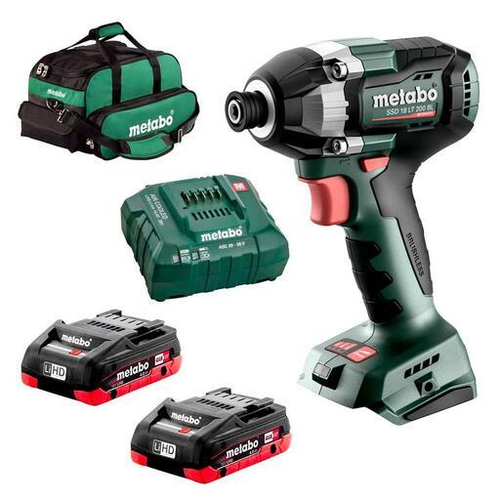 Metabo SSD 18 LT 200 BL SB 4.0K AU60239700 18V Cordless Brushless 200Nm Impact Driver Combo Kit