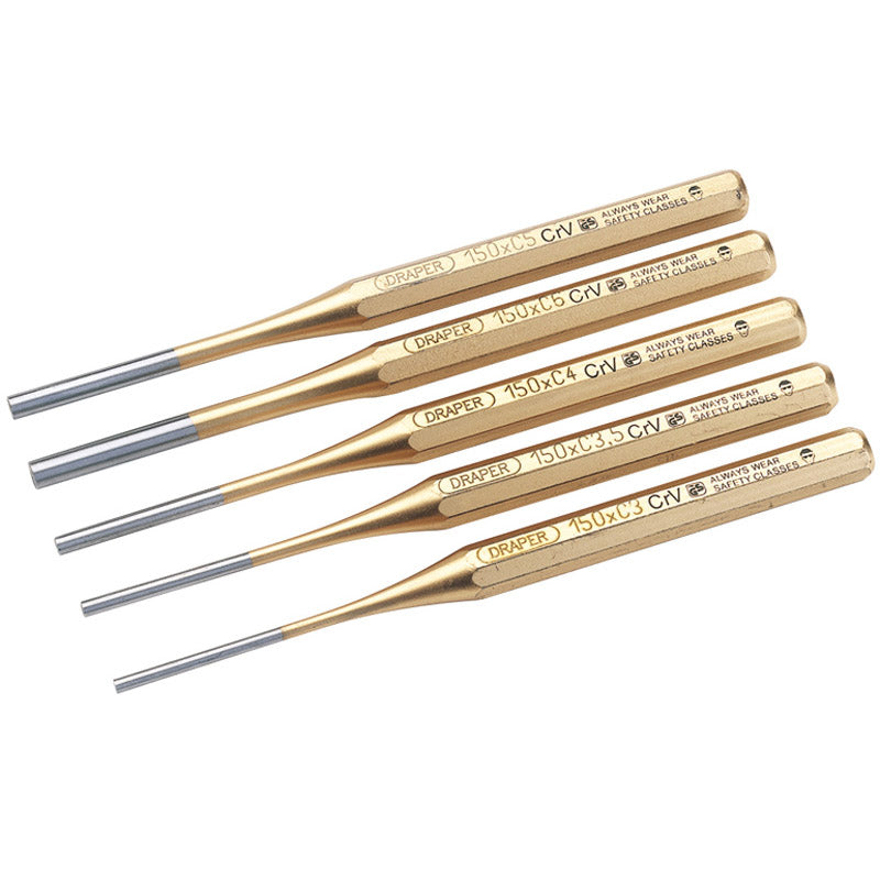 Draper Tools Octagonal Parallel Pin Punch Set (5 Piece) DRA13041