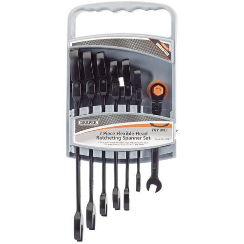 Draper Tools Combination Spanner Set with Flexible Heads (7 Piece) DRA15087