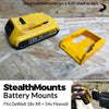 StealthMounts DeWalt XR Battery Mounts Yellow 6 Pack - BMDW20YLW6
