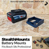 StealthMounts Bosch 18V Battery Mounts Blue 6 Pack - BMBO18BLU6