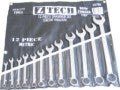 Z TECH 12PC COMBINATION SPANNER SET KC15864