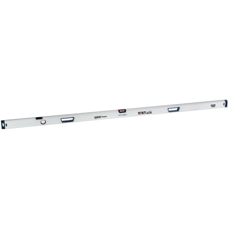 Draper Tools 2000mm Opti-Vision™ Box Section Ergo-Grip™ Levels with Dual Vials DRA16171