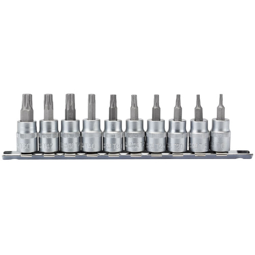 Draper Tools 3/8 Sq. Dr. 48mm Long Draper TX-STAR® Socket Bit Set (10 Piece) DRA16309