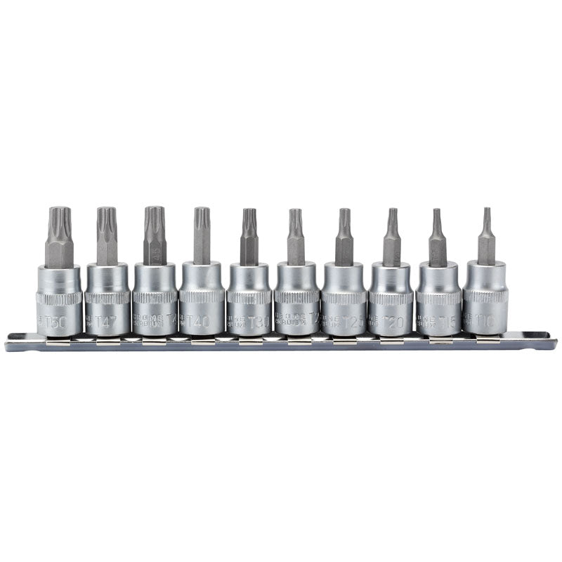 Draper Tools 3/8 Sq. Dr. 48mm Long Draper TX-STAR® Socket Bit Set (10 Piece) DRA16309