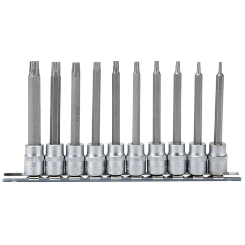 Draper Tools 3/8 Sq. Dr. 100mm Long Draper TX-STAR® Socket Bit Set (10 Piece) DRA16310