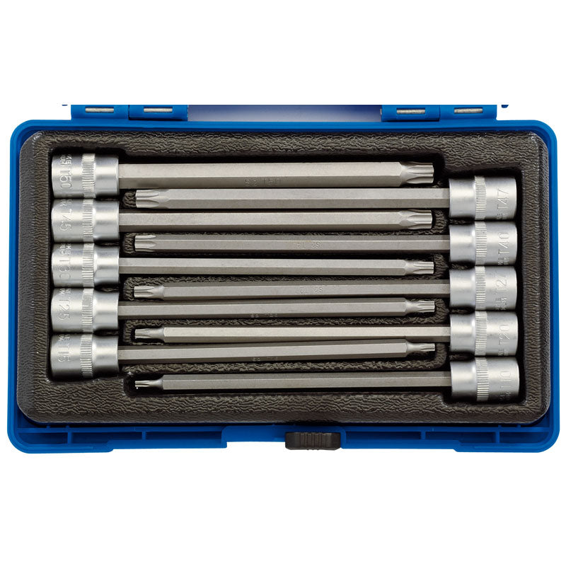 Draper Tools 3/8 Sq. Dr. 150mm Long Draper TX-STAR® Socket Bit Set (10 Piece) DRA16311