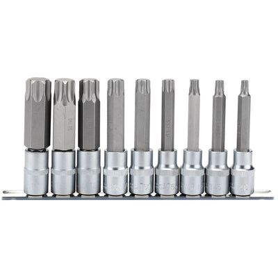 Draper Tools 1/2 Sq. Dr. 100mm Long Draper TX-STAR® Socket Bit Set (9 Piece) DRA16329