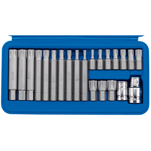 Draper Tools 3/8, 1/2 Sq. Dr. Ribe® Socket and Bit Set (22 piece) DRA16347