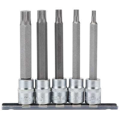 Draper Tools 3/8 Sq. Dr. Spline Socket Bit Set (5 piece) DRA16349