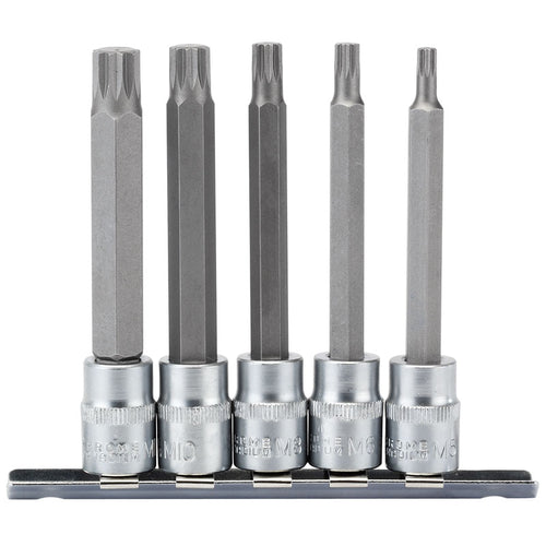 Draper Tools 3/8 Sq. Dr. Spline Socket Bit Set (5 piece) DRA16349