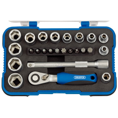Draper Tools 1/4 Sq. Dr. Metric Socket Set (25 Piece) DRA16354